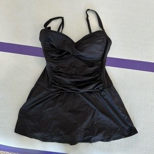 Liz Claiborne one piece swim skirt